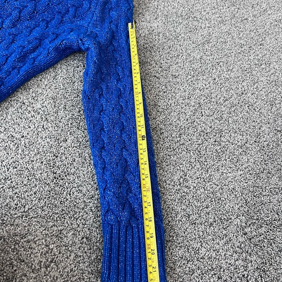 Lucky Brand Quinn Cable Pullover Sweater in Princess Blue, Medium - Retail $99 - Picture 9 of 10